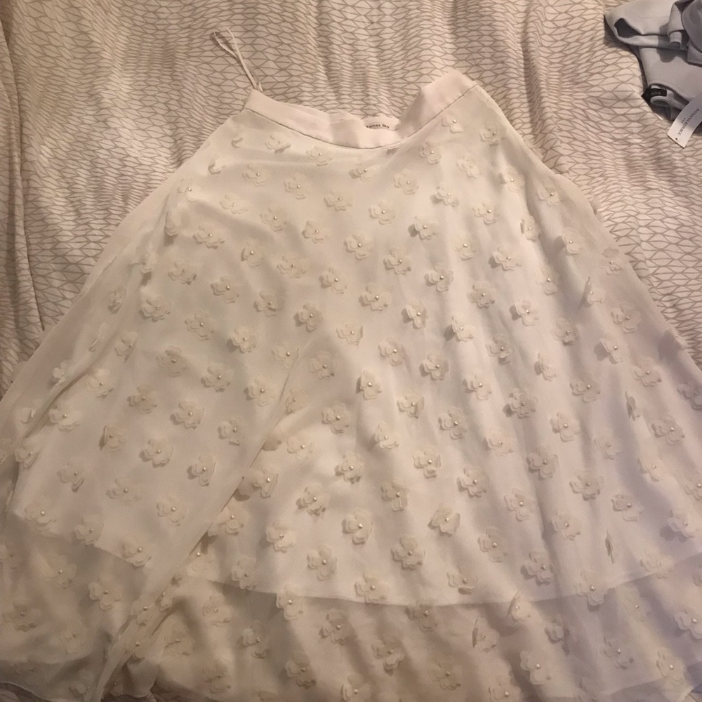 Rachel Roy midi skirt in white/cream